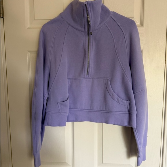 lululemon athletica Tops - Lululemon women’s lavender scuba oversized funnel neck half zip
